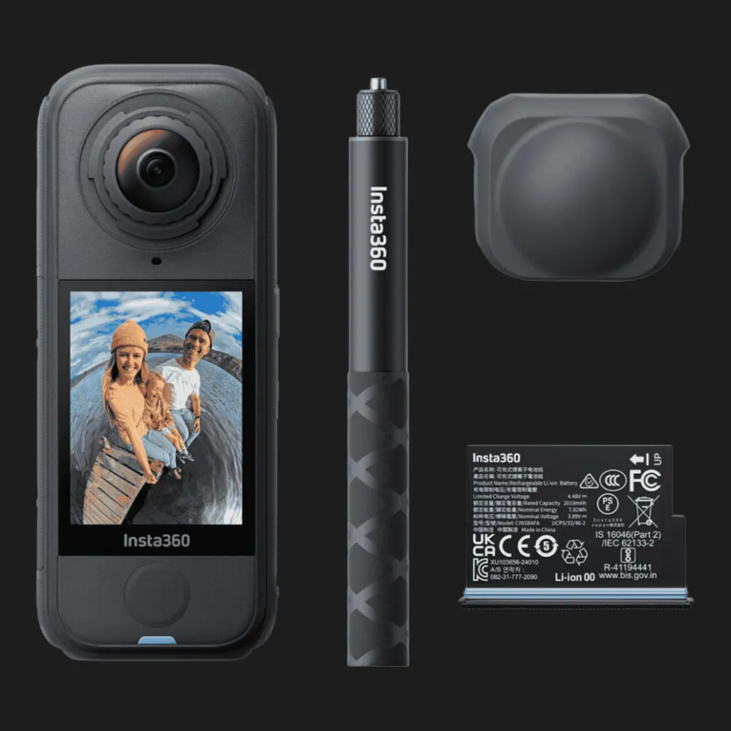 Экшн-камера Insta360 X4 Air Graphite Black Starter Bundle