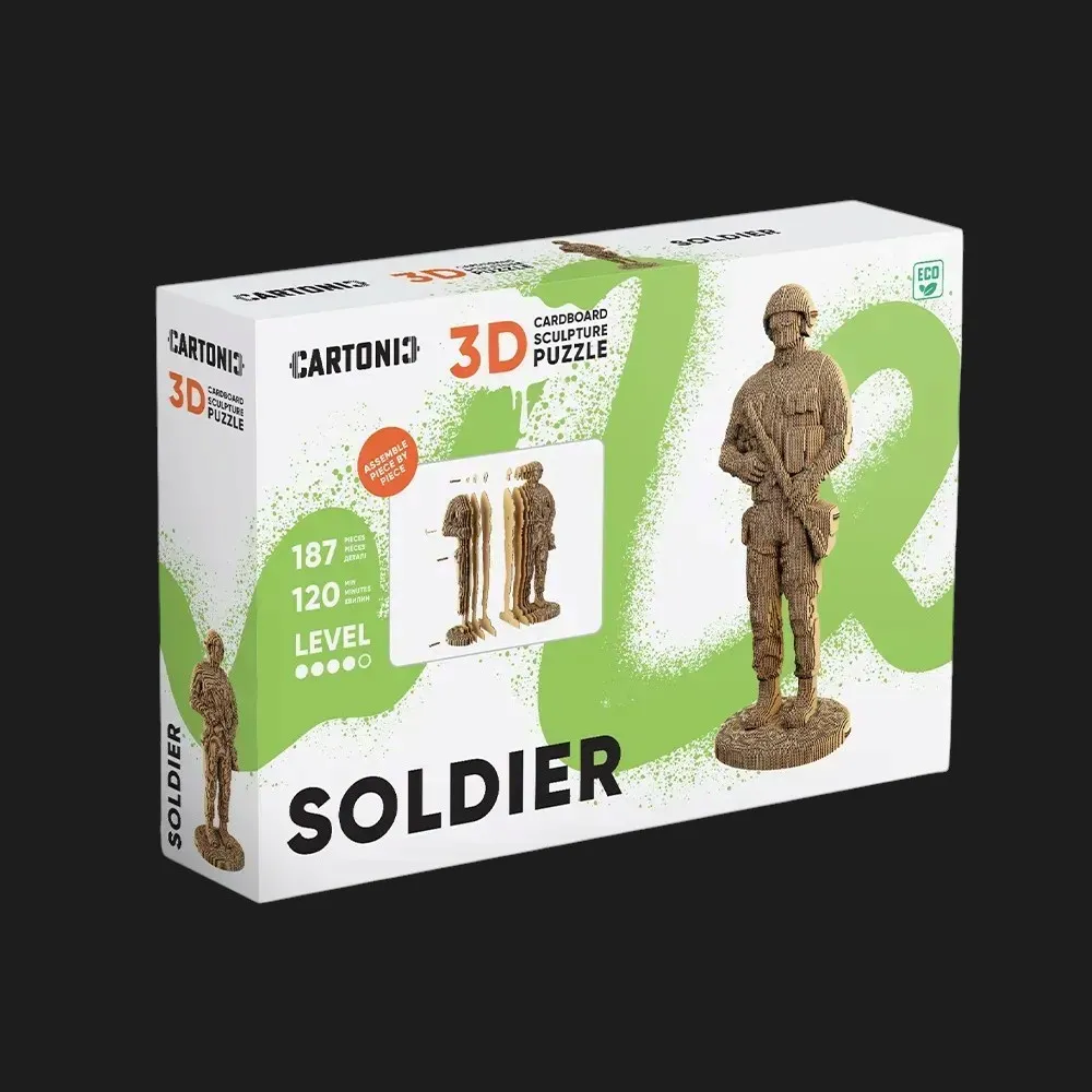 Картонный 3D пазл-конструктор Cartonic Солдат (Soldier) (CARTSOLDIER)