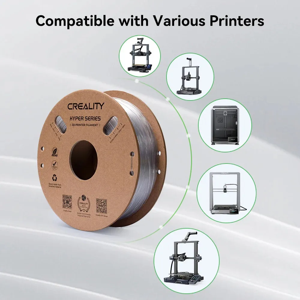 Пластик (Filament) CREALITY Hyper PETG 1кг 1.75мм Черный