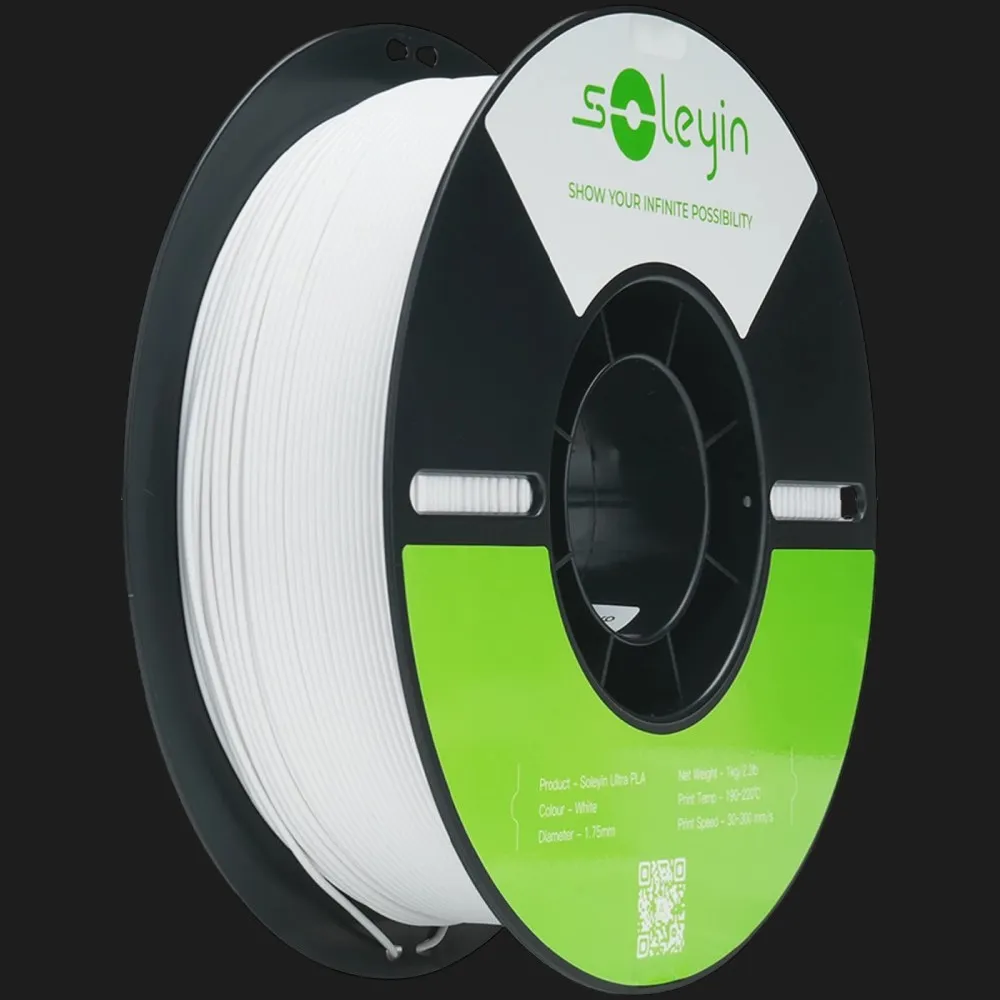 Пластик (Filament) Soleyin ULTRA PLA 1кг 1.75мм Белый