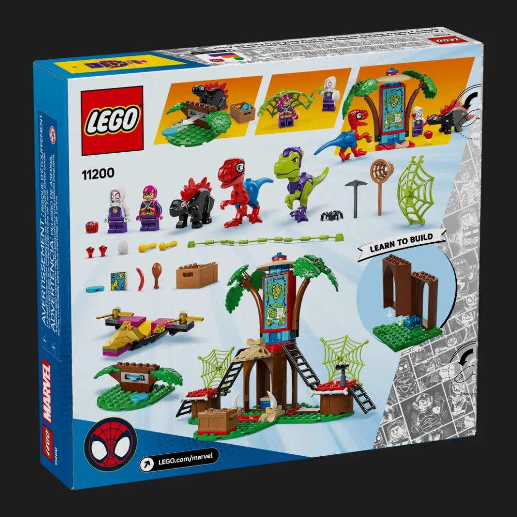 Конструктор LEGO Marvel Битва Паука и раптора Гобби в штаб-доме на дереве