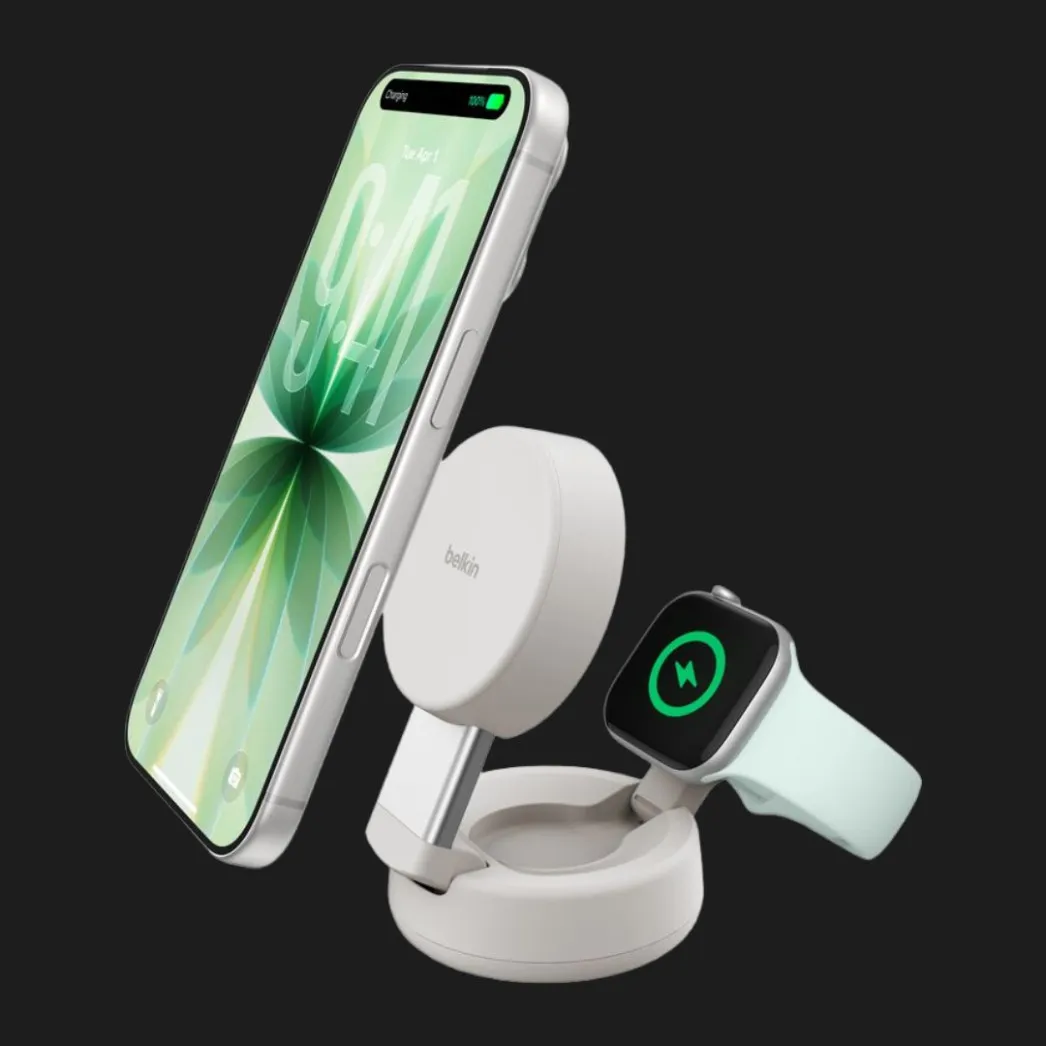 Беспроводная зарядка Belkin 2в1 Convertible Magnetic Charging 25Вт Dock