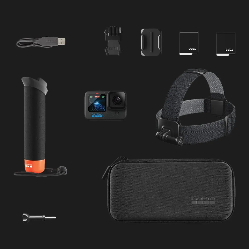 Экшн-камера GoPro Hero 12 Black + Enduro + Head Strap + Handler Floating