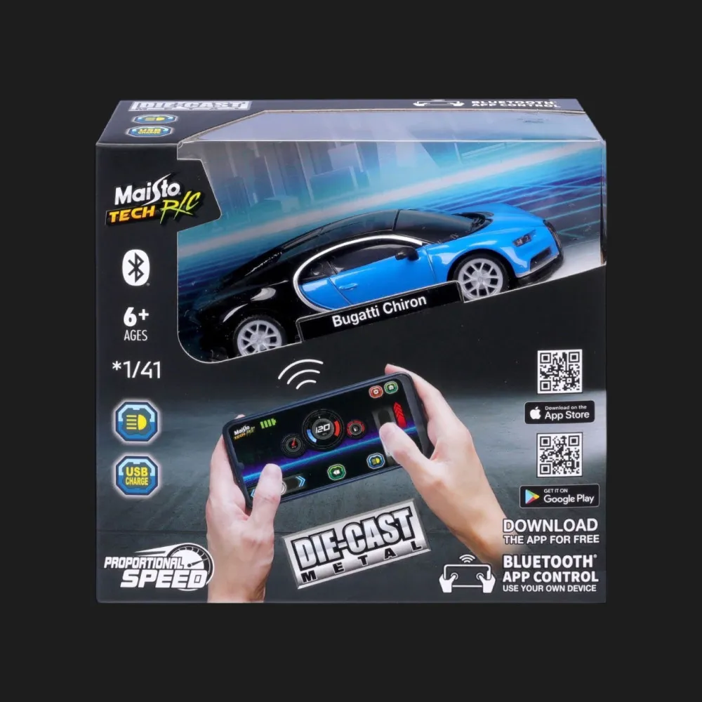 Автомобиль на дистанционном управлении Maisto Tech — Bugatti Chiron, 1:41 (82651 )